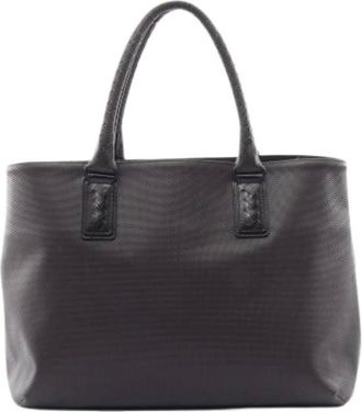 Bottega Veneta Vintage, unisex, Zwart, ONE Size, Leer, Pre-owned Vintage Tote Bag