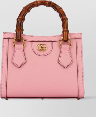 Gucci bamboo double handles shoulder bag structure