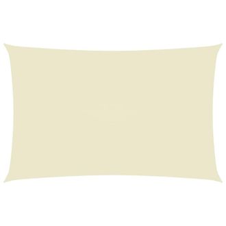 Berkfield Home Sunshade Sail Oxford Fabric Rectangular 5x8 m Cream in Beige