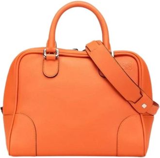 Loewe Pre-owned Handbags, female, Orange, Size: ONE SIZE Pre-owned Leather Handbag