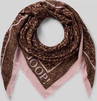 Joop Schal mit Logo-Print Modell Adalia in Hazel, Gr&ouml;&szlig;e 1