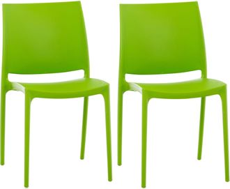 Clp Clp - Set De 2 Sillas Apilables Maya Verde