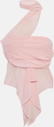 Guizio Pink Chiffon Wrap Around Top