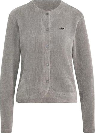 adidas (WMNS) adidas Prem Ess Chenille Button Up Cardigan Asia Sizing Grey Three LF6545