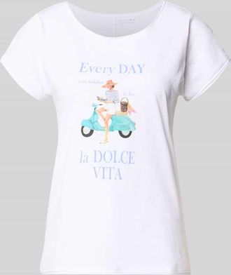 Christian Berg T-Shirt aus reiner Baumwolle in Weiss, Gr&ouml;&szlig;e XXL