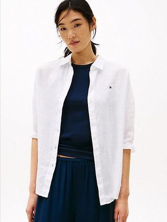 Tommy Hilfiger Relaxed Fit Pure Linen Blouse