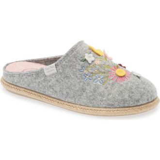 Toni Pons Deli Slipper in Grey With Floral at Nordstrom, Size 10Us