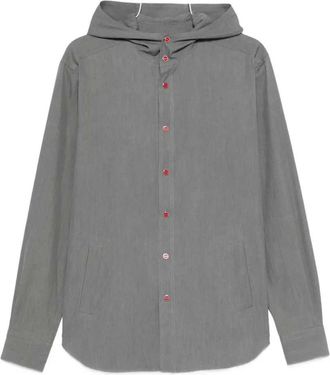 Kiton overhemd met capuchon en knopen