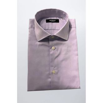 Baldinini Purple Cotton Men Mens Shirt