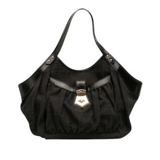 Fendi Pre-owned Shoulder Bags, female, Black, Size: ONE SIZE Pre-owned Canvas Tote