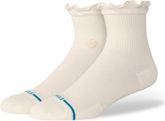 Stance Icon Ruffle Quarter Socks in Ivory at Nordstrom, Size Medium