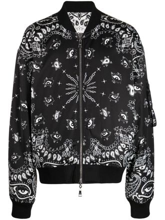 Haculla Bomber con stampa paisley - Nero