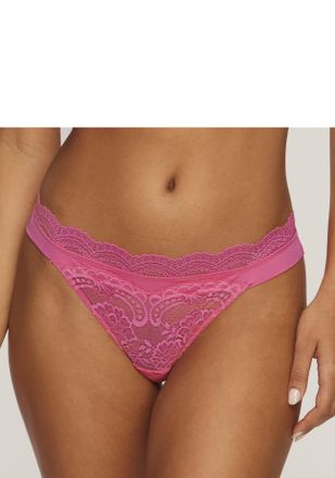 Lascana String LASCANA Valentina, Damen, Gr. 32/34, pink, Mesh, Obermaterial: 87% Polyamid, 13% Elasthan, k&ouml;rpernah, Unterhosen String, aus dezent transparent