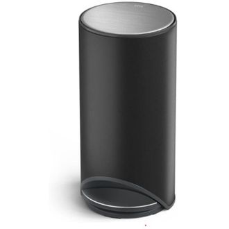 Joseph Joseph Arc Papelera Extraplana Con Pedal De 10l Y Bolsillo Interior Para Bolsas - Dise&ntilde;o Compacto En Carb&oacute;n Negro, Ideal Para Espacios Reducidos