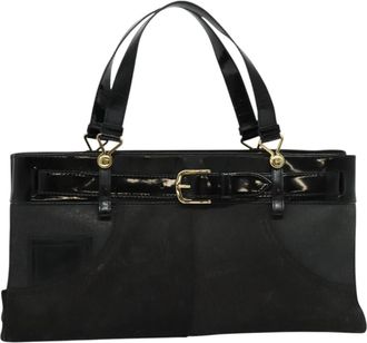 Dior Trotter Black Canvas Handbag (Pre-Owned)