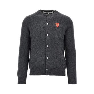 Comme Des Gar&ccedil;ons Wool cardigan with Heart patch Man S