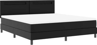 vidaXL Vidaxl - Estructura De Cama Con Colch&oacute;n Con Colch&oacute;n Negro 180 X 200 Cm