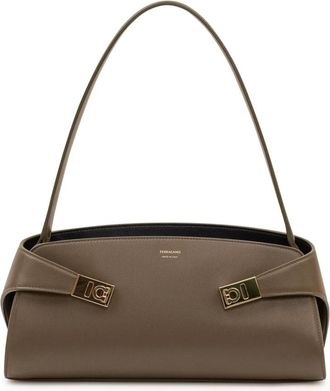 Ferragamo Hug Bag - Dames - Schoudertassen - Bruin - ONE Size - Tassen