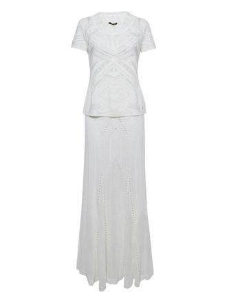 Roberto Cavalli Geperforeerde gebreide set (set van 2) - Wit