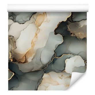 OEM Carta Da Parati Ink Grigio Chiaro, Grigio E Marrone 50x1000 Cm