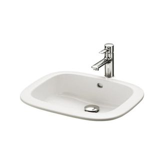 Toto Toto - Lavabo Encastrado Cuadrado, Sin Agujero Para Grifo, Con