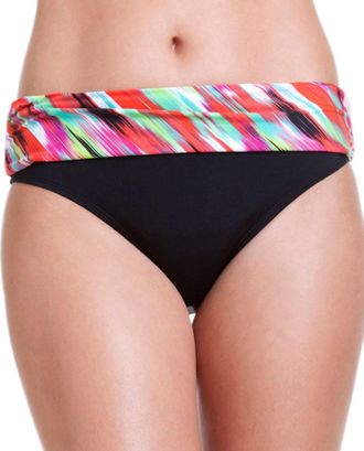 Cole Of California Foldover Hipster Swim Bottom In Isabella Ikat