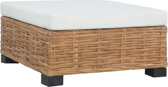 vidaXL Reposapi&eacute;s Con Coj&iacute;n Rat&aacute;n Natural Vidaxl