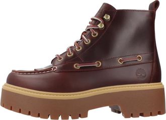 Timberland Stone Street Mid Lace - Dames - Schoenen - Rood - Maat: 40 EU Leer