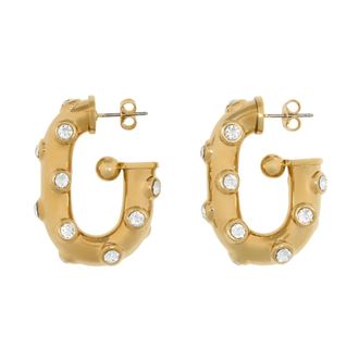 Paco Rabanne Accessoires, Dames, Geel, ONE Size, XL Link Oorbellen