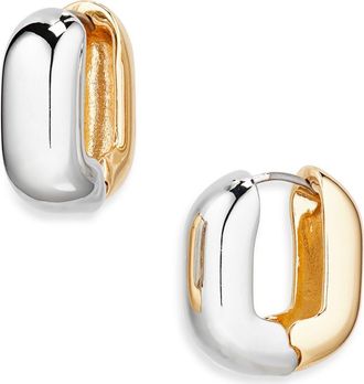 Cara Two-Tone Hoop Earrings in Gold/Silver at Nordstrom Rack
