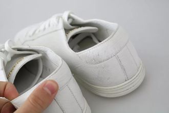 Dolce & Gabbana White Saint Tropez Lace Up Men Sneakers Men Mens Shoes (Pre-Owned)