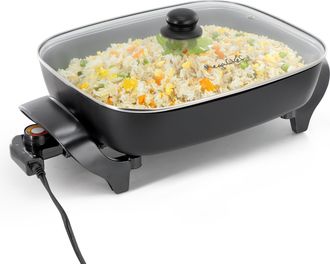 MegaChef 14.96 Inch Electric Fry Pan with Non-Stick Coating