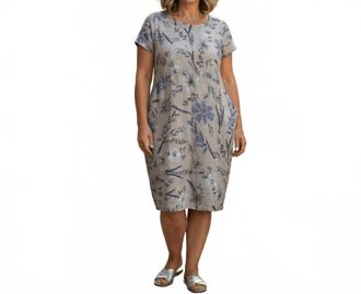 Made in Italy Modern Meadow Linen Dress In Taupe