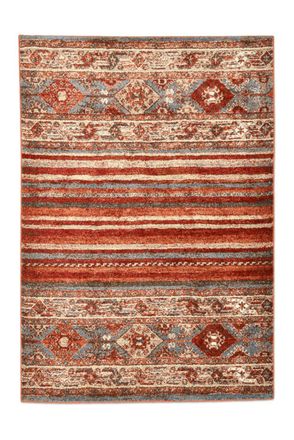 THEKO Alfombra tejida a m&aacute;quina de polipropileno - rojo multi 140x200 cm