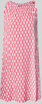 Zabaione Knielanges Kleid aus Viskose mit Rundhalsausschnitt in Rot, Gr&ouml;&szlig;e XXL