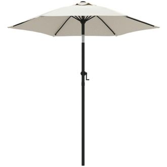vidaXL Sombrilla De Aluminio Blanco Arena 200x224 Cm Vidaxl