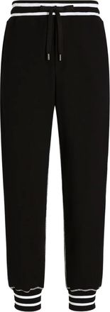 Dolce & Gabbana logo-embroidered side-striped track pants - Black