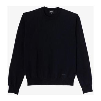 A.P.C. Mathieu Jumper - male - A.P.C. - Round-neck Knitwear - Blue - XL - Knitwear