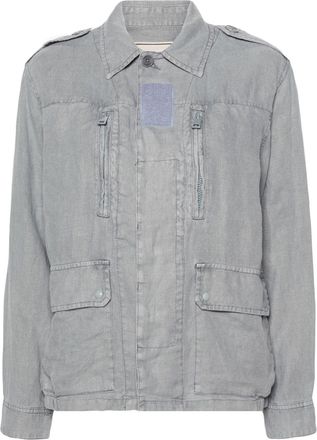 Zadig&Voltaire Kid linen military jacket - women - Linen/Flax - S - Blue