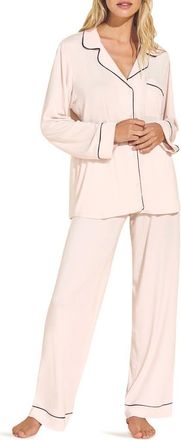 Eberjey Gisele Long Pajamas in Sorbet/black at Nordstrom, Size X-Small