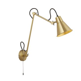 Searchlight Applique Moderna Swinf Arm Acciaio Ottone 1 Luce E27