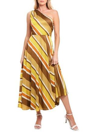 Flying Tomato Print Midi Dress in Brown Gold at Nordstrom Rack, Size Medium