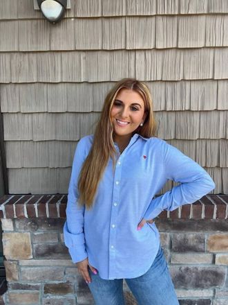 Dylan Oxford Button-Down Shirt In Light Blue