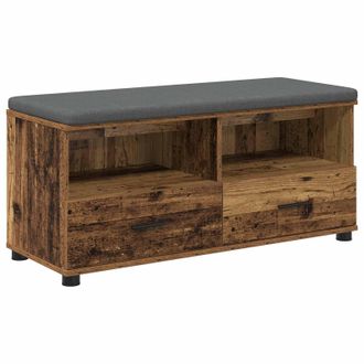 vidaXL Banco De Entrada Con Coj&iacute;n Madera Vieja 100 X 38 X 46 Cm Vidaxl