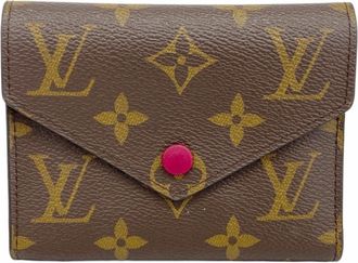 Louis Vuitton Brown Fuchsia Wallet (Tri-Fold) (Pre-Owned)