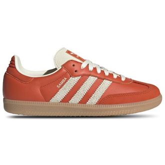 adidas Womens adidas Originals Samba OG - Shoes Cream White/Gum/Collegiate Orange Size 10.0