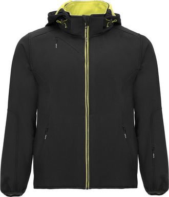Roly Heren Siberia Soft Shell Jas (Zwart/Lime Punch)