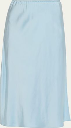 Vince Pull-On Satin Slip Skirt