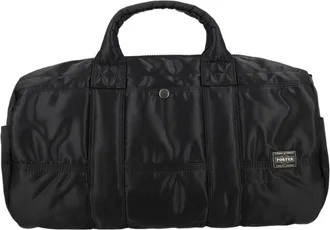Porter-Yoshida & Co. Neutrals Tanker Drum Glossy Padded Handles Duffel Bag