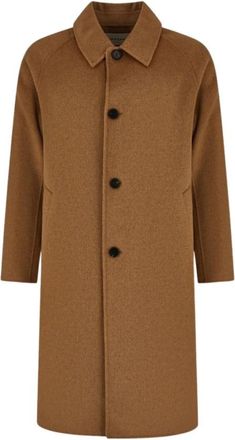 Amaranto Single-Breasted Coat - Heren - Mantel - Bruin - S - Jassen